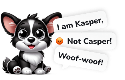 Happy black corgy kasper for dog training and dog care